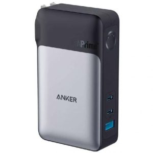 Anker GaNPrime 10000 mAh PowerCore 65W Power Bank 2-in-1 Charger, A1651211 - Black