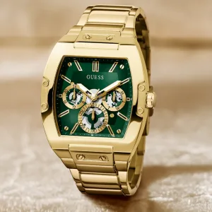 GUESS Gold Tone Multi-function Watch For Men GW0456G3