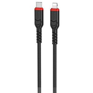 HOCO X59 Cable Type-C to Lighting Anti Bending 1M - Black