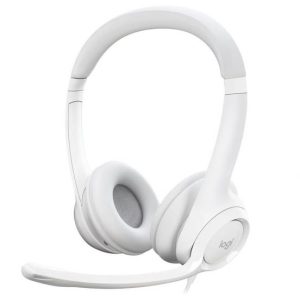 Logitech H390 Headphone Wired Stereo Microphone - White