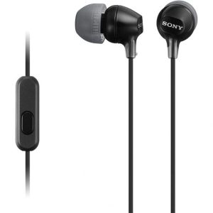 Sony Wired Headphones with Mic MDR-EX15AP - Black