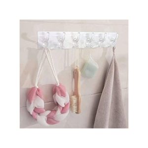 Double Face Clear Hook and Loop, Adhesive Hook for Kitchen, Bathroom, Multi-Use Organizer Hook Hanger