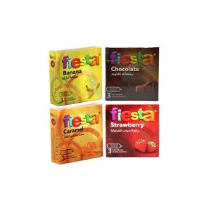 Fiesta Flavors Set Condoms - 4 Box 3 Pieces