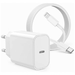 Sekinai Type-C Home Charger with Lightning Cable 20W Fast Charging, GRS-6L - White