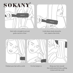Sokany Hair Straightener Brush Sokany SK-1008