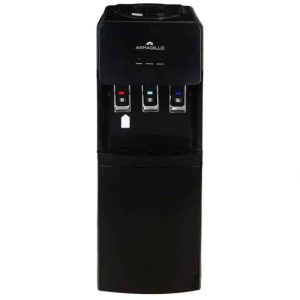 Armadillo Water Dispenser With Refrigerator, 3 Taps, 16 litre , Black - ARM-WDS-FRI-BK-0000 ( Water bottle on top )